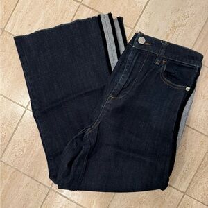 EUC Red Valentino side striped denim culottes